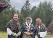 Kathryn, Sharon, & Kaz at the Highland Folk Museum.
